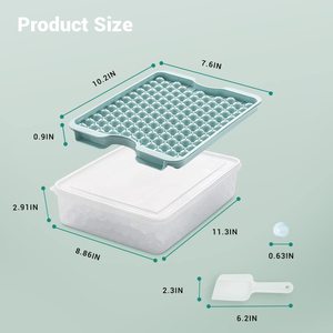 Mini plateau à cubes avec couvercle et bacs pour congélateur Petits plateaux à glaçons ronds Libération facile Mini machine à glaçons, <span class=keywords><strong>glace</strong></span> pilée - Product Image 2
