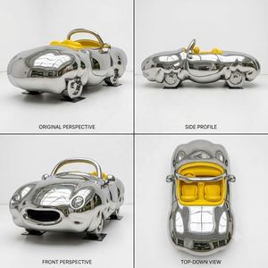 Escultura de Coche en Acero Inoxidable Pulido a Espejo |   Arte de Lujo para Exteriores - Product Image 2
