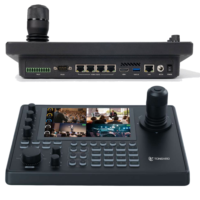 Controlador de Pantalla Táctil de 4 Secciones 4K HD-MI, Controlador de Joystick PTZ 4D Multivista para Transmisión en Vivo con Múltiples Cámaras