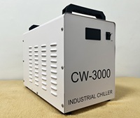 Pendingin air CW3000 tabung Laser Co2 industri, pendingin air untuk mesin pemotong pengukir Laser Co2
