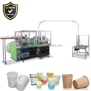 ماكينة صنع أكواب ورقية للقهوة والشاي والحليب تلقائية بالكامل بسعر جديد، ماكينة تصنيع أكواب ورقية