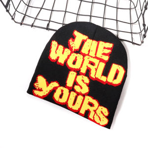 Nouveauté Funky Jacquard Y2K Beanie chapeau hiver coupe-vent acrylique pêcheur crâne casquette avec arcs dessin animé motif hommes mode" - Product Image 6