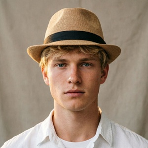 Sombrero Fedora de Paja Vintage de Ala Corta para Hombre y Mujer, Forro Suave, Banda Transpirable para el Sudor, Sombrero Panamá Trilby Personalizado para Verano y Playa - Product Image 3