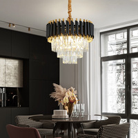 Lustre moderne en cristal Asfour, design en verre et métal laiton, prix compétitif, éclairage de restaurant, décoration lumineuse