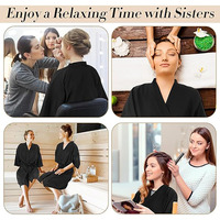 Robe de Salon Kimono Anti-Décoloration Personnalisée avec Logo Brodé pour Clients de Salons de Beauté, SPA, Hôtels, Barbiers et Coiffeurs