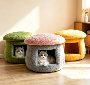 Cama para Mascotas Resistente a los Arañazos, Cueva para Gatos de Interior, Otomana con Estructura Metálica - Product Image 1
