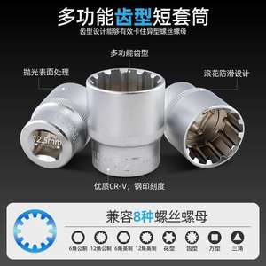 Juego de Llaves de Tubo Torx Métricas de Alta Especificación, 21 Piezas, con Punta Hexagonal y Manguito Dentado - Product Image 6