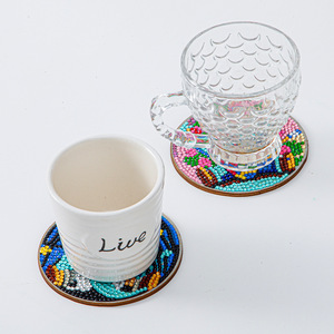 Sous-verre tasse coussin Kit bricolage <span class=keywords><strong>5D</strong></span> papillon diamants peinture avec <span class=keywords><strong>strass</strong></span> broderie Table napperon pour noël tapis et tampons - Product Image 5