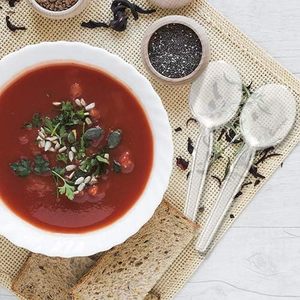 Settings Plastic Clear <b>Soup</b> <b>Spoons</b> Heavyweight Disposable Cutlery - Product Image 2