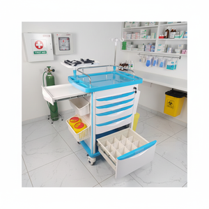 외래 환자 주사 및 드레싱 교환 잠금식 바퀴 응급 약물 배달 이동식 의료 카트 - Product Image 5