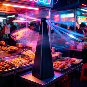 Ventilateurs <span class=keywords><strong>anti</strong></span>-mouches noires pour tables avec répulsif <span class=keywords><strong>anti</strong></span>-insectes – Ventilateurs alimentaires pour empêcher les mouches d'approcher des aliments – Ventilateur rotatif <span class=keywords><strong>anti</strong></span>-mouches pour table extérieure - Product Image 1