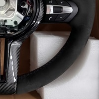 Volant en Suède Prêt à l'emploi (RTS) avec Marqueur Rouge et Garniture Carbone pour BMW E90 F30 F80 M3 F10 M5 F82 M4 F20 F36 F15