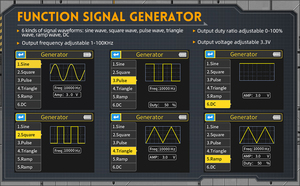 Oscilloscope numérique portable 3-en-1 500 kHz 10 MSa/s DSO-TC3 avec générateur de signal DDS et testeur de transistors - Product Image 6