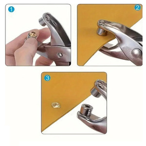 1 Set Oeillet Fixation Tissu Cuir Ceinture Chaussure Perforateur <span class=keywords><strong>Pince</strong></span> Machine à Coudre Sac Outil Ménage <span class=keywords><strong>Pince</strong></span> Retenue <span class=keywords><strong>Rivet</strong></span> Snap - Product Image 5