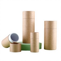 Cylindres en carton kraft écologiques personnalisés, tubes d'emballage biodégradables en carton artisanal, épaisseur 8 mm, pour bougies