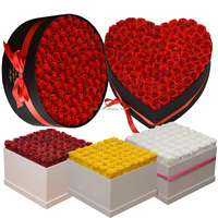 Boîte de roses éternelles artisanales Infinity, petite, luxueuse, écologique, fleurs réalistes, décoration pour mariages, Saint-Valentin