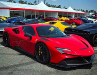 Digunakan untuk Ferrari SF90 serat karbon kering gaya OEM perlengkapan bodi depan bibir dan belakang Diffuser rok samping Kit bodi sayap Spoiler