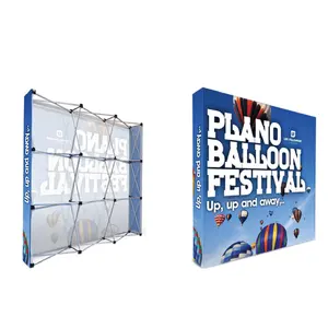 10ft Pop Up Stand Tension Fabric Easy Tube Straight Booth Exhibit Backdrop Display Collapsible Banner Wall
