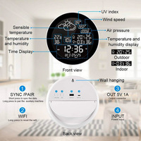 Station météo intelligente Tuya Wifi professionnelle, capteur extérieur, prévisions numériques, hygromètre, détecteur d'humidité et de température