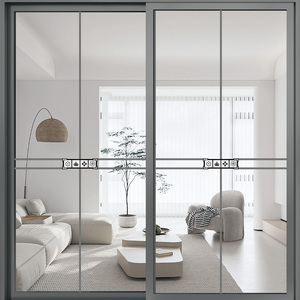<span class=keywords><strong>Porte</strong></span> coulissante en verre aluminium moderne pour cuisine et salle à manger, usage commercial et résidentiel - Product Image 3
