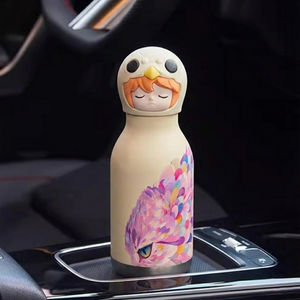 Bouteille isotherme double paroi en gros pour enfants, motif animal 3D mignon, garde au chaud et au froid 12 heures - Product Image 3