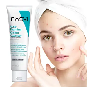 NASYI Private label Customized Unisex Hydrating Foaming Facial Cleanser Acne Treatment Benzoyl Peroxide Face Wash For Sensitive