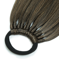 Queue de Cheval Synthétique Lisse sur Bande Élastique, Postiche Longue Résistante à la Chaleur, Extensions de Cheveux pour Femmes