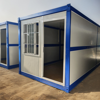 Chine 20 pieds maisons mobiles afrique du sud installation rapide bureau portable design industriel maison en conteneur pliant