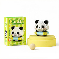 LeleBrother Jouet de Construction Panda Mini, Blocs de Construction Animal, Kit DIY Adulte, Décoration d'Intérieur
