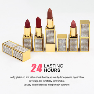 ลิปสติกเนื้อแมทท์ 14 สี แบบแท่งเพชร สำหรับมืออาชีพ รับผลิตแบรนด์ส่วนตัว กันน้ำ ไม่มีโลโก้ ลิปบาล์มวีแกน - Product Image 5