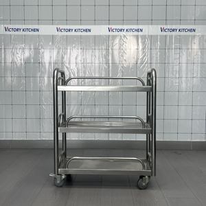 VICTORY 201 Commercial <b>Stainless</b> <b>Steel</b> <b>Trolley</b> Wheel Superb Dining Car for Supermarkets Restaurants & Hotels Supplies - Product Image 2