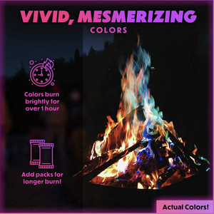 مسحوق اللهب الملون لأجواء النار الساحرة، مثالي لتزيين المدفأة والحفلات والشواء - Product Image 6