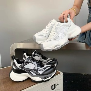 Breathable Mesh Upper Thick-Soled EVA Midsole Lace-Up Running Dad Shoes 2025 Summer New <b>Height</b>-<b>Increasing</b> Casual Versatile - Product Image 1