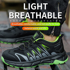 Anpassbare Großhandels-Sicherheitsschuhe mit Durchtrittschutz und Zehenschutz, grün, modisch, leicht, bequem, Sportschuhe - Product Image 2