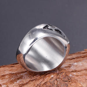 共济会骑手戒指 共济会大师戒指 共和会印章戒指 共和会印章男士不锈钢戒指 戒指 男士 - Product Image 3