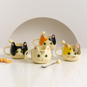 Tazas de Café Bonitas, Taza de Cerámica 3D con Forma de Gato y Cuchara - Product Image 6