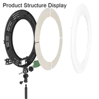 18 pouces 90W led circulaire anneau lumière d'appoint avec écran LCD led lumière photo mode led cercle pour la photographie de beauté