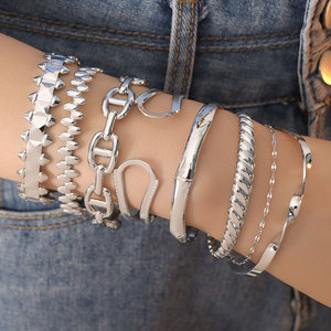 Luxury 316L Stainless Steel 14k 18k Gold Plated Fashion <b>Bracelets</b> & Bangles Flower Butterfly Fashion <b>Cuff</b> <b>Bracelets</b> for Women - Product Image 4