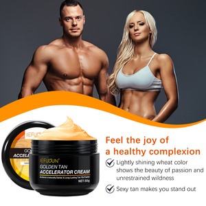 Crema Aceleradora de <span class=keywords><strong>Bronceado</strong></span> Marrón Brillante de 50g de Marca Privada, Loción Bronceadora Natural Vegana de Rápida Absorción para Rostro y Cuerpo - Product Image 4