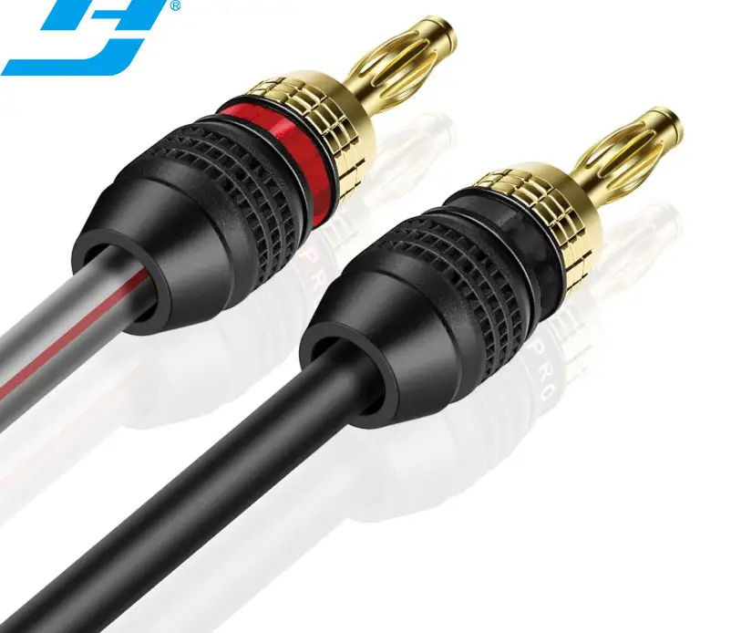 CL3 rated for in wall use speaker cable with gold plated banana tips