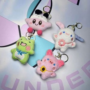 Porte-clés en peluche avec texte publicitaire, broderie personnalisée, étiquette avec logo, jouets promotionnels - Product Image 3