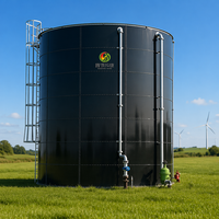 Solution intégrée de centrale biogaz pour la digestion anaérobie des déchets organiques de fumier d'élevage avec réservoir GFS