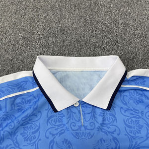 Diseño personalizado impresión azul cuello diferente sublimación burelage camiseta de fútbol - Product Image 4