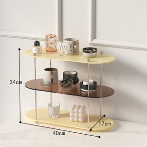 Étagère de rangement en acrylique à 3 couches de style Ins, organisateur de bureau en <span class=keywords><strong>plastique</strong></span>, étagère décorative amovible pour affichage de tasses de bijoux de parfum - Product Image 6
