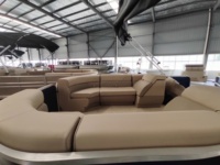 USA Standard 15ft 4.6m Lake River Fishing Pontoon Boat à vendre pour l'activité de plein air à la dérive
