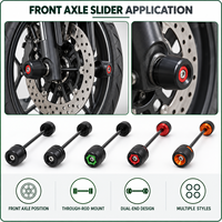 Kit de protection d'axe avant de moto personnalisé, glissières de roue, protecteurs de fourche, glissières de tige, protection antichute OEM personnalisée