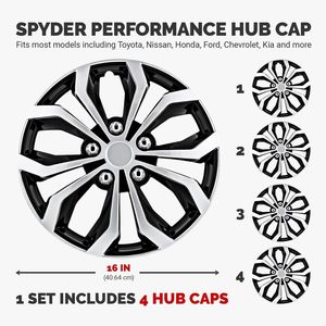 Enjoliveurs de roue universels pour voiture, 13, 14, 15, <span class=keywords><strong>16</strong></span> <span class=keywords><strong>pouces</strong></span>, en plastique ABS durable de haute qualité, pour accessoires automobiles - Product Image 2