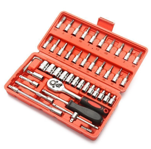 Juego <span class=keywords><strong>de</strong></span> Llaves <span class=keywords><strong>de</strong></span> Trinquete <span class=keywords><strong>de</strong></span> Alta Resistencia <span class=keywords><strong>de</strong></span> 46 Piezas, Todo en CRV, 1/4'', Juego <span class=keywords><strong>de</strong></span> Llaves <span class=keywords><strong>de</strong></span> Tubo, Herramienta <span class=keywords><strong>para</strong></span> Reparación <span class=keywords><strong>de</strong></span> Automóviles, Llave Inglesa, <span class=keywords><strong>Herramientas</strong></span> <span class=keywords><strong>para</strong></span> el Hogar - Product Image 1