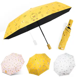 high quality wholesale Anti-UV custom umbrella with logo Popular styles windproof automatic fold umbrellas 8k 3 fold umbrella