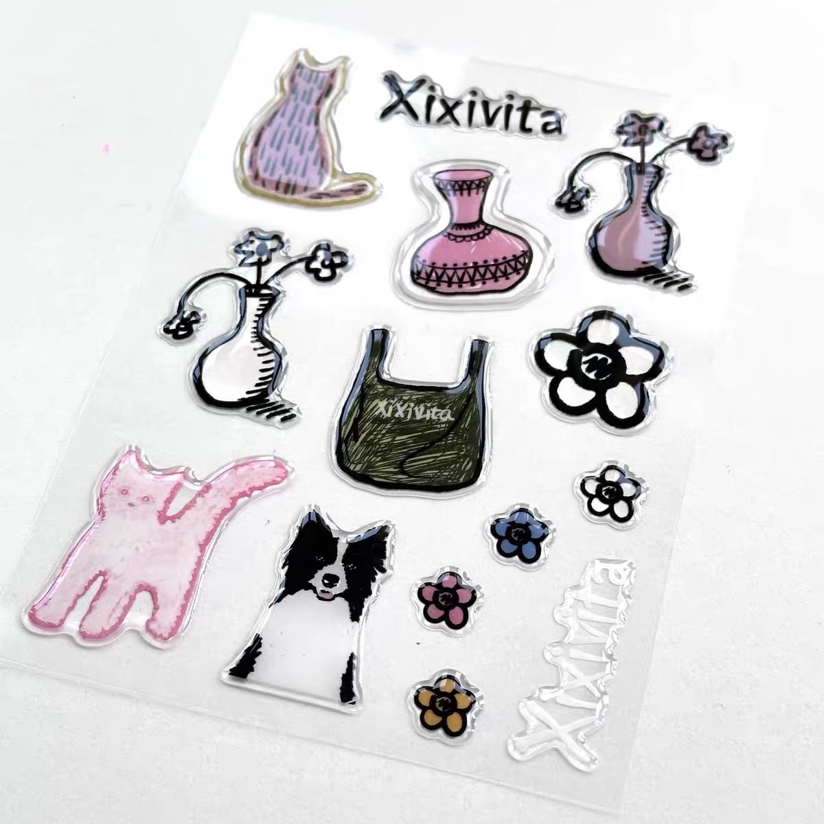 แผ่นสติ๊กเกอร์รูปสัตว์